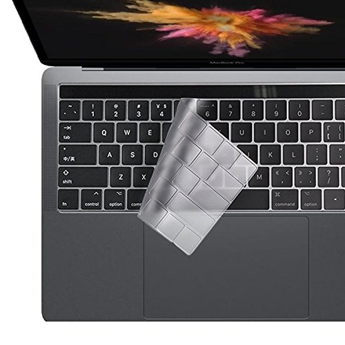 i-Buy Ultra Fino Clear TPU Teclado Cubierta Macbook Pro 13 / 15 con Touch Bar y Touch ID[Teclado QWERTY español]- Claro