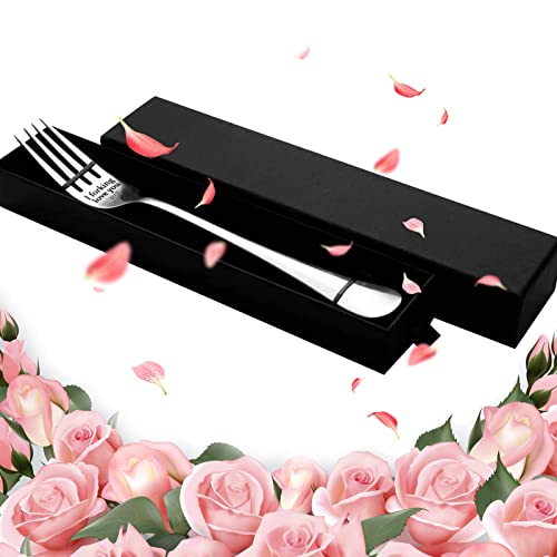 I Forking Love You Forks, Engraved Fork In Gift Box, Personalised Inspirational Engraved Dinner Forks, Super Funny Gift For Loved One (I Forking Love You Too)