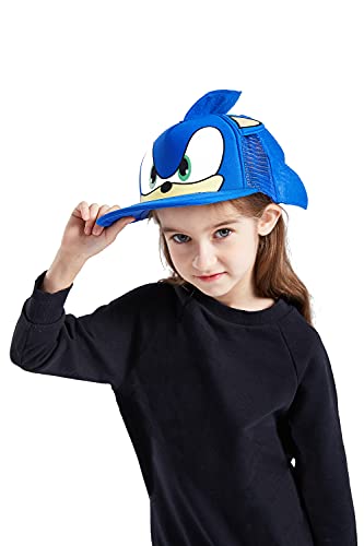 I3C Sonic The Hedgehog - Gorra de béisbol plegable ajustable para cosplay de verano para hombres, niños, mujeres, color azul