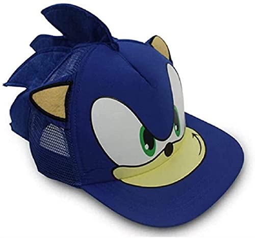 I3C Sonic The Hedgehog - Gorra de béisbol plegable ajustable para cosplay de verano para hombres, niños, mujeres, color azul