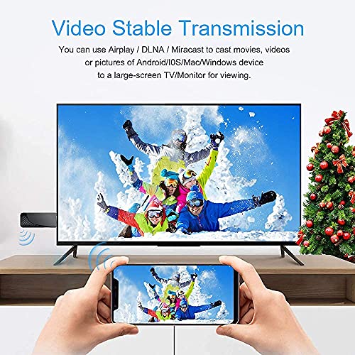 iBosi Cheng WiFi Display Dongle, 2.4G/5G HDMI Adaptador, Mini Aparato Pantalla Inalámbrico Receptor ,1080P HDMI TV Dongle Miracast para Android / iOS / Mac / Windows / Mac OS