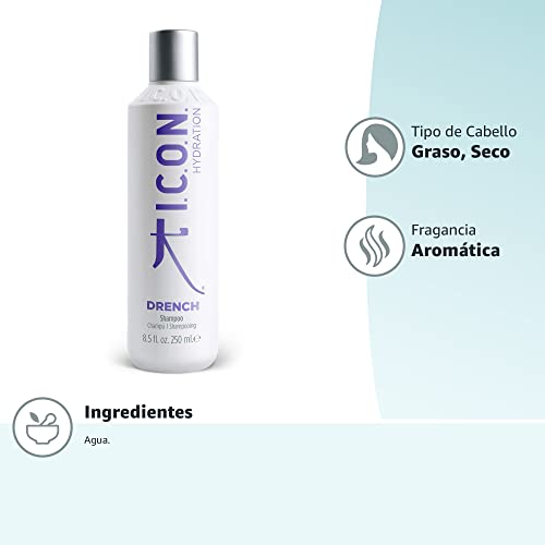 Icon Drench Shampoo Champú, Aromatic, 250 Mililitros