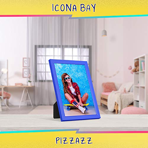 Icona Bay 13x18 Picture Frames, Colored Solid Wood Frame for Photo, Pizzazz Collection (Blue, 1 Pack)