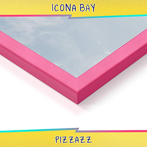 Icona Bay 6x4 Picture Frames (Pink, 1 Pack), Colored Solid Wood Scandinavian Style Frame for Photo, Pizzazz Collection