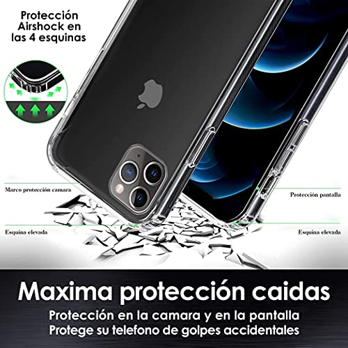 ICOVERI Funda con cordón Compatible con iPhone 6S/7/8/SE Color Negro. Funda Transparente Reforzada Antigolpes TPU, Cordón Ajustable Cuello.