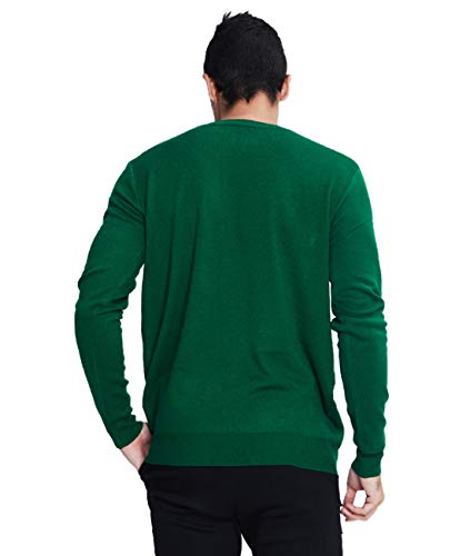 IDGREATIM Jersey de Navidad de punto unisex con luz LED en 3D, diseño navideño, verde, XL