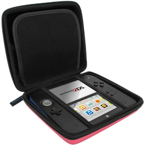 iGadgitz U2705 - EVA Funda Rígida de Viaje Compatible con Nintendo 2DS - Rosa