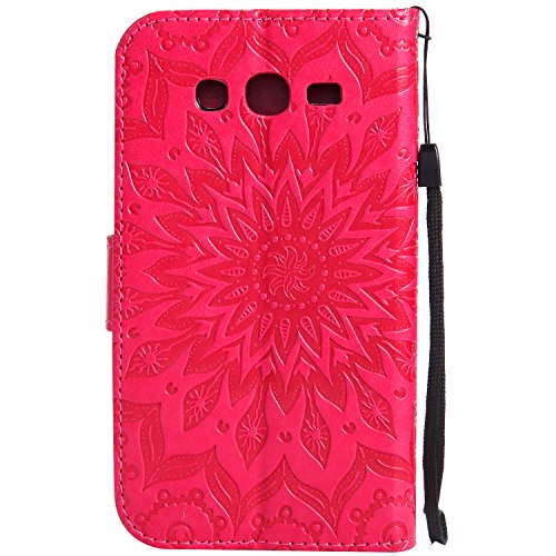 Ikasus® - Carcasa de piel sintética, con tapa, tarjetero, cierre magnético, compartimento y función atril para Samsung Galaxy Grand Plus, Grand Neo, Grand Lite, GT-I9060I i9060 i9062 i9082, con diseño