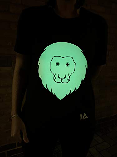Illuminated Apparel Camiseta con diseño Interactivo con luz Que Brilla en la Oscuridad (León, 7-8 Años)…