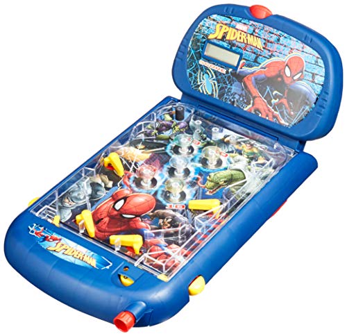 IMC Toys Mesa de Pinball con luces y sonidos, Spiderman, 1m+ (43-550117) azul