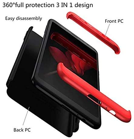 IMEIKONST Samsung S7 Edge Funda 3 in 1 Ultra Slim Design PC Hard Cubierta 360 Grados Protección Anti-Shock Anti-Scratch Caso Cover Carcasa para Samsung Galaxy S7 Edge. 3 in 1 Black + Red AR