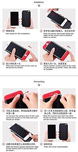 IMEIKONST Samsung S7 Edge Funda 3 in 1 Ultra Slim Design PC Hard Cubierta 360 Grados Protección Anti-Shock Anti-Scratch Caso Cover Carcasa para Samsung Galaxy S7 Edge. 3 in 1 Black + Red AR