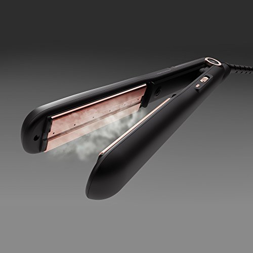 Imetec Bellissima My Pro Steam B28 100, Plancha de pelo con vapor profesional, efecto liso anti-encrespado, revestimiento en cerámica, temperatura regulable, calentamiento rápido