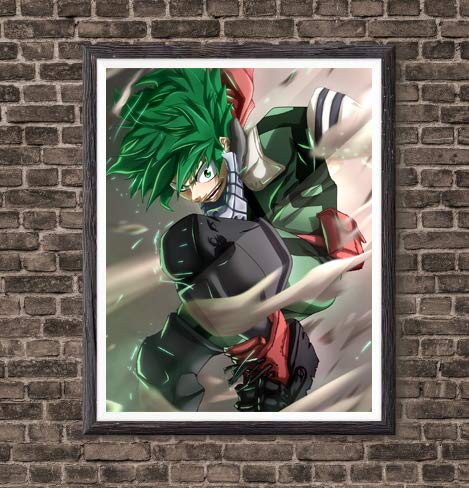 Impresiones artísticas de anime para decoración de pared con diseño One for All League Hero Izuku All-Might, 20,3 x 25,2 cm, sin marco, juego de 6 piezas