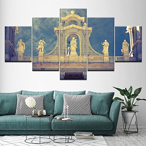 Impresiones de pintura en lienzo de arte de pared HD, decoración del hogar 5 piezas de póster sin marco de imagen de la Virgen Jesús modular A86 XXL