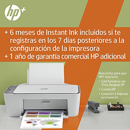 Impresora Multifunción HP DeskJet 2720e - 6 meses de impresión Instant Ink con HP+