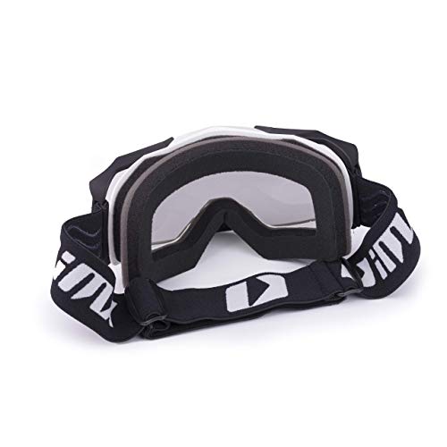 iMX Gafas DUST | Ahumado oscuro + visera transparente | Lente antivaho y antirrayas | Protección de nariz | Espuma de tres capas | Juego de dos viseras | Motocross Enduro MTB Downhill MX