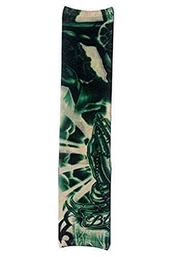 Inception Pro Infinite Manguito Tattoo – Portable – Manga – Tatuaje falso – Imagen – Manos que rezan Unite E – Tatoo – Media manga – Tribal – Modelo W24 – Idea regalo
