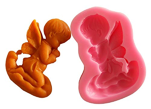 Inception Pro Infinite Sa052 - Molde de Silicona para Uso alimenticio de un ángel Rezando - Pasta de azúcar - fondants - tortas - panqueques - Muffins - Decoraciones