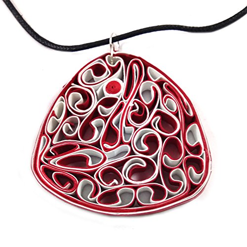 India Meets India Juego de joyería de Papel Acolchado Hecho a Mano con Pendientes