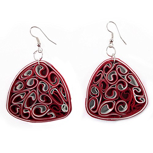 India Meets India Juego de joyería de Papel Acolchado Hecho a Mano con Pendientes