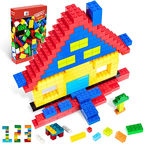 iNeego Bloques de Construcción 1000 Piezas Bloques de Construcción Infantil 3D Juegos de Construcción Ladrillos de Construcción Juguete Colorido Juego para Niños Juguetes Educativos