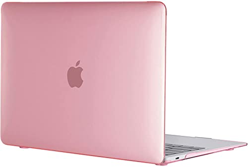 INESEON Funda Compatible con 2015-2017 MacBook 12 Pulgada (A1534), Carcasa Delgado Case Dura y Cubierta Teclado para MacBook 12 Retina, Rosa Cristal