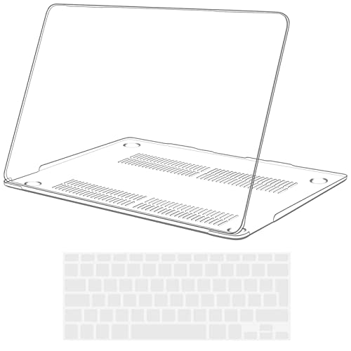 INESEON Funda Compatible con 2015-2017 MacBook 12 Pulgadas (A1534), Protectora Rígida Carcasa con Cubierta de Teclado para MacBook 12 Retina, Cristal Claro