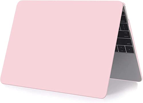 INESEON Funda Compatible con 2015-2017 MacBook 12 Pulgadas (A1534), Protectora Rígida Carcasa con Cubierta de Teclado para MacBook 12 Retina, Cuarzo Rosa