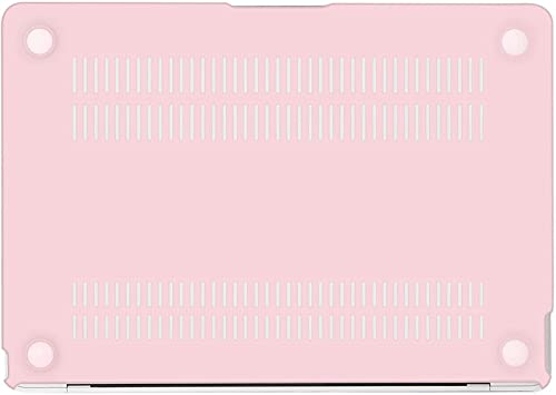 INESEON Funda Compatible con 2015-2017 MacBook 12 Pulgadas (A1534), Protectora Rígida Carcasa con Cubierta de Teclado para MacBook 12 Retina, Cuarzo Rosa