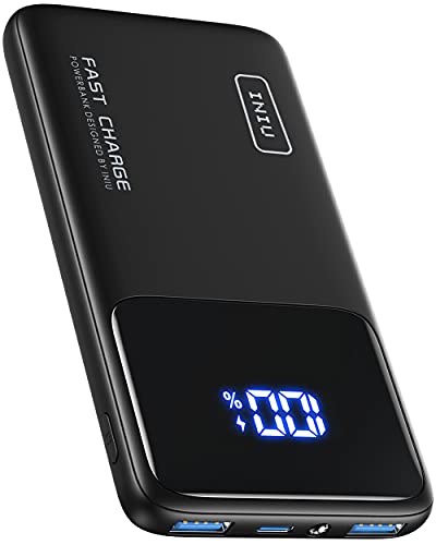 INIU Power Bank, 22.5W PD3.0 QC4.0 10500mAh Bateria Externa Carga Rapida, Cargador Portatil con Soporte para Teléfono para iPhone 13 12 Pro Max Samsung S21 S20 Xiaomi Huawei iPad AirPods[2022 Versión]