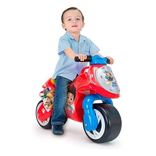 INJUSA - Moto Correpasillos Neox Paw Patrol Roja Licenciada con Decoración Permanente y Asa de Transporte Recomendada a Niños +18 Meses