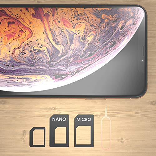 innoGadgets Nano-SIM Adapter Set | Juego Completo de Adaptador para Nano-SIM a Micro-SIM a SIM | Incluye Aguja para Abrir la SIM | Apto para Todos los Dispositivos
