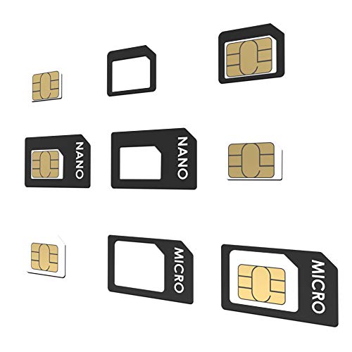 innoGadgets Nano-SIM Adapter Set | Juego Completo de Adaptador para Nano-SIM a Micro-SIM a SIM | Incluye Aguja para Abrir la SIM | Apto para Todos los Dispositivos