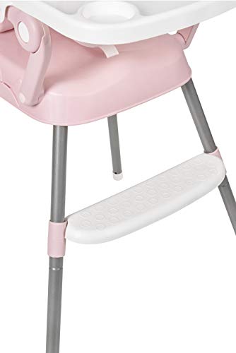 Innovaciones MS 2081 - Trona para bebe convertible en alzador y en silla- 3 en 1- trona plegable spoon ms, Rosa