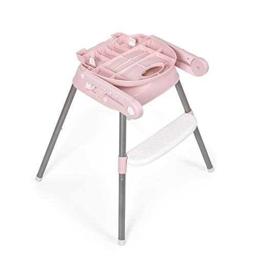 Innovaciones MS 2081 - Trona para bebe convertible en alzador y en silla- 3 en 1- trona plegable spoon ms, Rosa