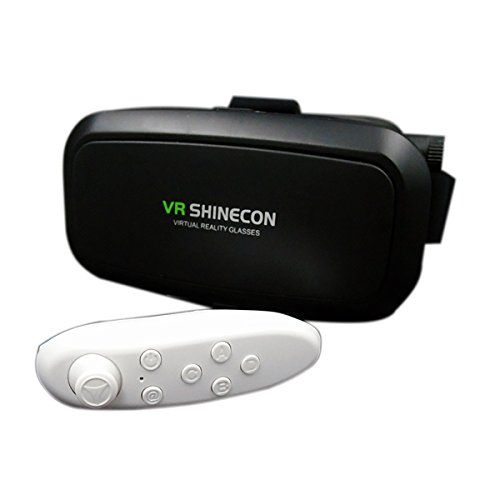 INNOVALIGHT Gafas de Realidad Virtual VR 3D Box con Mando y Lentes Especiales de BLU-Ray Antimareo