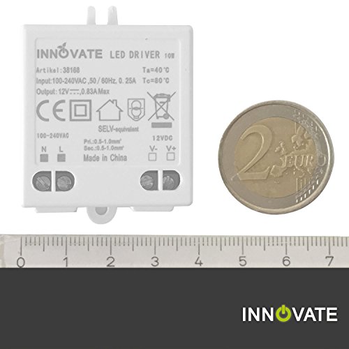 Innovate Transformador LED mini 12 V/DC, 0-10 W – Mini transformador fuente de alimentación driver (1)