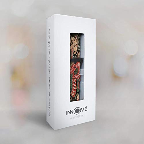 Innovedesire 108 Heroes of Suikoden Saginoike Heikuro Correa de Reloj Inteligente de Cuero y Silicona para Garmin Vivoactive 4 Tamaño (22mm)
