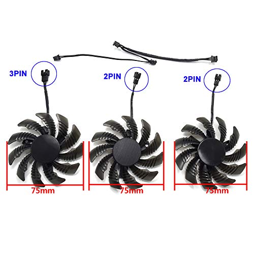 inRobert PLD08010S12H 75mm 3pin ventilador de tarjeta de vídeo reemplazo para Gigabyte GEFORCE GTX 970 ventilador de refrigeración