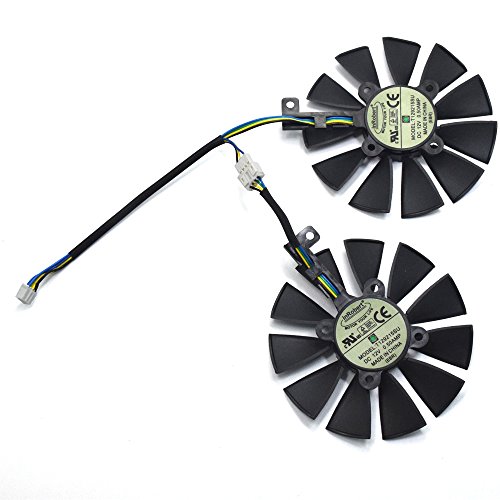 inRobert Un par de ventilador de refrigeración para ASUS Dual Series GTX 1070 1060, RX 480 Graphics Card Cooler (T129215SU)