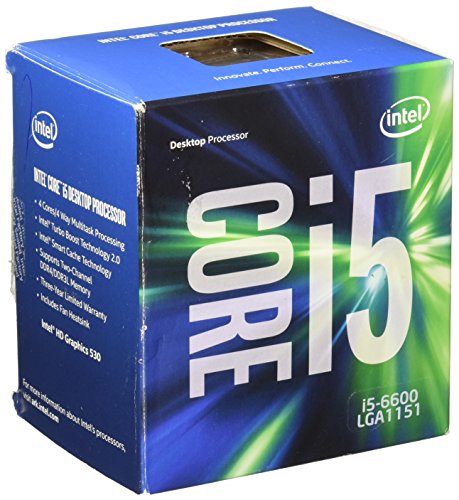 Intel BX80662I56600 - Procesador Intel Core i5-6600 (Socket FCLGA1151, Quad-Core, 3.3 GHz, 6 MB Cache), Plateado