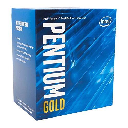 Intel® Procesador Pentium Gold G-6400 para Equipos de sobremesa de 2 núcleos LGA1200 a 4,0 GHz (chipset Intel® Serie 400) 58W (BX80701G6400)