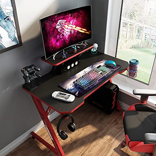 IntimaTe WM Heart Mesa Gaming 110 cm, Escritorio Ergonómico para Ordenador, Escritorio de Fibra de Carbono, Escritorio de Oficina en Casa