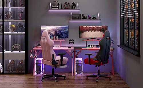 IntimaTe WM Heart Mesa Gaming 110 cm, Escritorio Ergonómico para Ordenador, Escritorio de Fibra de Carbono, Escritorio de Oficina en Casa