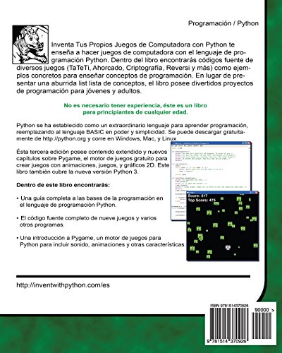Inventa tus propios juegos de computadora con Python