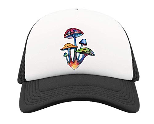 Iprints Psychedelic Shrooms Magic Mushrooms Cluster Sketch Trucker Baseball Cap One Size