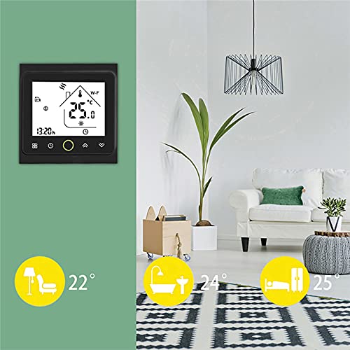 Irishom Termostato WiFi para Caldera de Gas/Agua,Termostato Inteligente Programable,Termostato Inteligente Pantalla LCD,Función de Control de Voz/App,Compatible con Alexa/Google Home,5A/GC