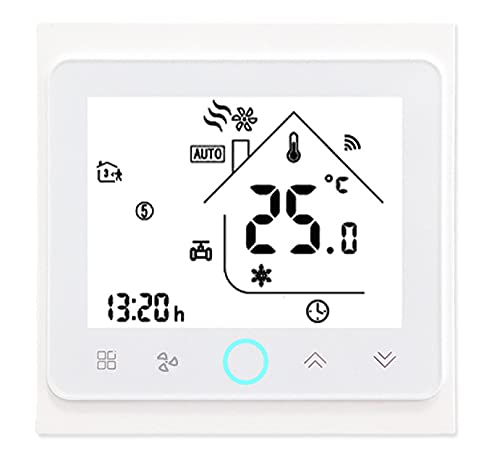 Irishom Termostato WiFi para Caldera de Gas/Agua,Termostato Inteligente Programable,Termostato Inteligente Pantalla LCD,Función de Control de Voz/App,Compatible con Alexa/Google Home,5A/GC