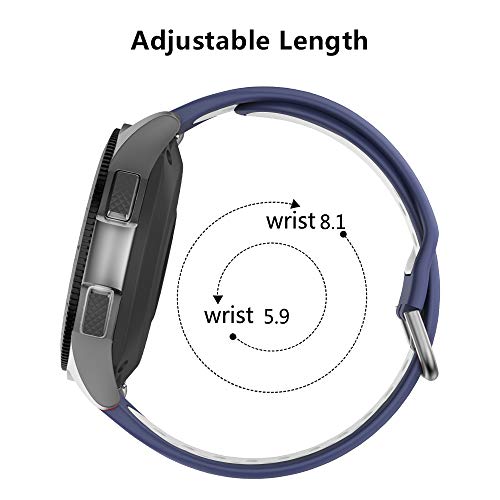 ISABAKE Correa de Reloj de 22 mm Compatible con Galaxy 46 mm, Gear S3 Frontier/Classic, Fossil Gen 5 / Men's Gen 4 / Women Gen 4, Garmin Vivoactive 4 Correa de Reloj de Silicona de liberación rápida
